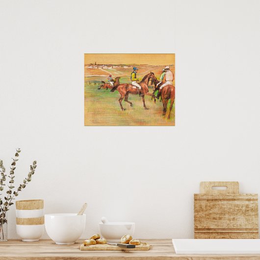 Renpaarden, beroemd schilderij van Edgar Degas Poster (Keuken)