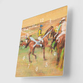 Renpaarden, beroemd schilderij van Edgar Degas Vierkante Klok (Hoek)