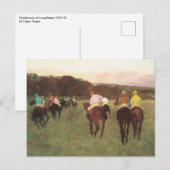 Renpaarden bij Longchamp door Edgar Degas Briefkaart (Voorkant / Achterkant)