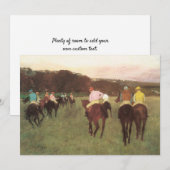 Renpaarden bij Longchamp door Edgar Degas Kaart (Voorkant / Achterkant)