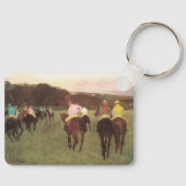 Renpaarden bij Longchamp van Edgar Degas Sleutelhanger (Voorkant)