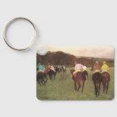 Renpaarden bij Longchamp van Edgar Degas Sleutelhanger (Achterkant)