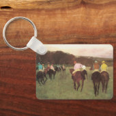 Renpaarden bij Longchamp van Edgar Degas Sleutelhanger (Achterkant)