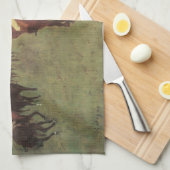 Renpaarden bij Longchamp van Edgar Degas Theedoek (Quarter Fold)