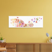 renpaarden en vlinders canvas afdruk (Insitu (Woonkamer))