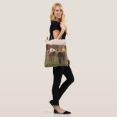 Renpaarden in Longchamp door Edgar Degas Tote Bag (Op model)