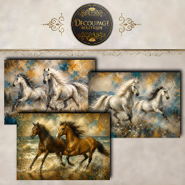 Renpaardencollectie Decoupage Inpakpapier Vel