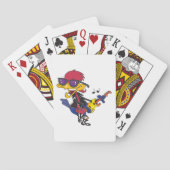 Renpaardvogel speelt gitaar pokerkaarten (Achterkant)