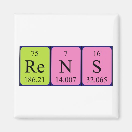 Rens periodiek tabel naam magneet (Voorkant)