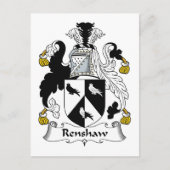 Renshaw Family Crest Briefkaart (Voorkant)