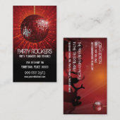 Rental Red Mirror Ball Visitekaartje (Voorkant / Achterkant)