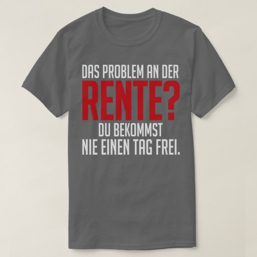 Rente und nie einen label frei wit t-shirt (Design voorkant)