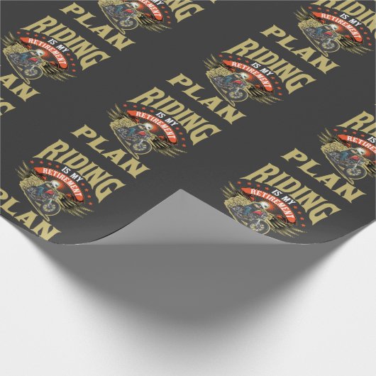 Rentestitutie motorfiets voor bejaarde motorfiets cadeaupapier (Hoek)