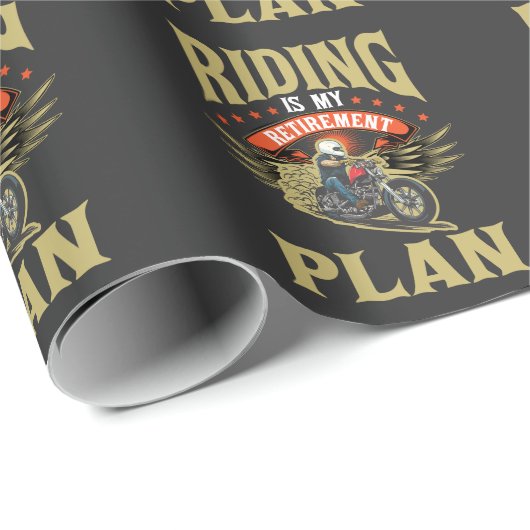 Rentestitutie motorfiets voor bejaarde motorfiets cadeaupapier (Rol Hoek)