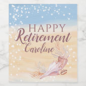 Rentevertragende kustriem wijn etiket (Enkel label)