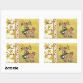 Rentier Rechteckiger Aufkleber Rechthoekige Sticker (Vel)