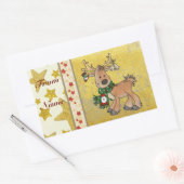 Rentier Rechteckiger Aufkleber Rechthoekige Sticker (Envelop)