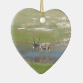 Rentiere im Sommer Keramisch Ornament (Rechts)