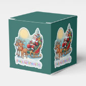 Rentierschlitten mit Rudi -  Bedankdoosjes (Voorkant Zijde)