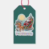 Rentierschlitten mit Rudi -  Cadeaulabel (Voorkant)