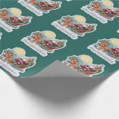 Rentierschlitten mit Rudi -  Cadeaupapier (Hoek)