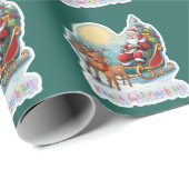 Rentierschlitten mit Rudi -  Cadeaupapier (Rol Hoek)