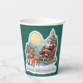 Rentierschlitten mit Rudi -  Papieren Bekers (Achterkant)