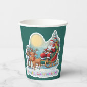 Rentierschlitten mit Rudi -  Papieren Bekers (Voorkant)