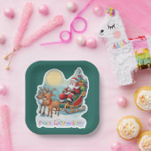 Rentierschlitten mit Rudi -  Papieren Bordje (Feest)