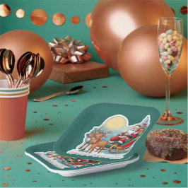 Rentierschlitten mit Rudi -  Papieren Bordje