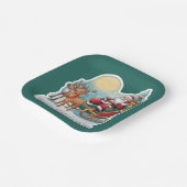 Rentierschlitten mit Rudi -  Papieren Bordje (Gebogen)