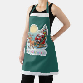 Rentierschlitten mit Rudi -  Schort