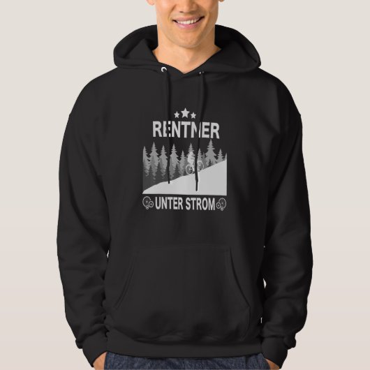 Rentner Unter Strom Ebike Gezegde Mountainbike Mot Hoodie (Voorkant)