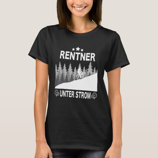 Rentner Unter Strom Ebike Gezegde Mountainbike Mot T-shirt (Voorkant)