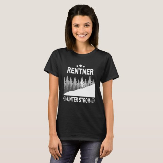 Rentner Unter Strom Ebike Gezegde Mountainbike Mot T-shirt (Voorkant volledig)