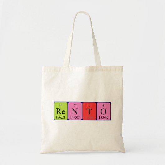 Rento Periodieke canvas tas van de Naam (Voorkant)