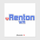 Renton Washington Sticker (Vel)