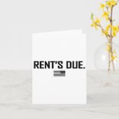 Rent's Due Work Hard Bodybuilder Gewichtheffen T-s Kaart (Gele Bloem)