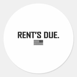 Rent's Due Work Hard Bodybuilder Gewichtheffen T-s Ronde Sticker