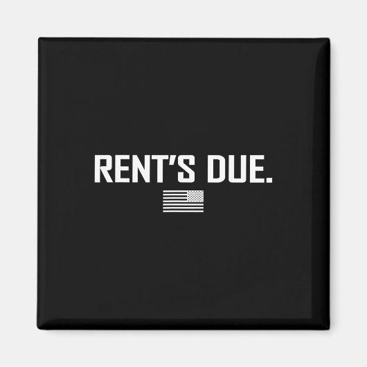 Rent's Due Work Hard Bodybuilder Gewichtheffen TS Magneet (Voorkant)
