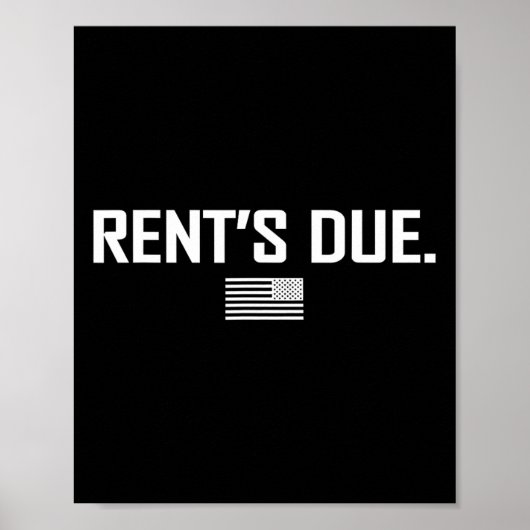 Rent's Due Work Hard Bodybuilder Gewichtheffen TS Poster (Voorkant)