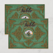 Renvoisié Sage Victoriaans Tafelnummer Kaart (Voorkant / Achterkant)