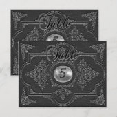 Renvoisié Shade Victoriaans Table Number Kaart (Voorkant / Achterkant)