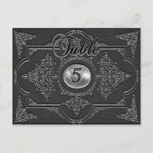 Renvoisié Shade Victoriaans Table Number Kaart (Voorkant)