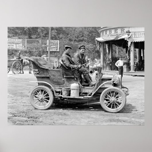 REO Mountaineer Retourneert naar New York 1905 Poster (Voorkant)