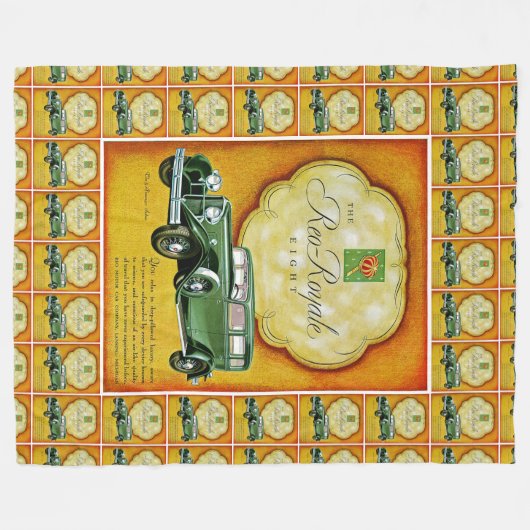 Reo-Royale Acht Automobile Ad Fleece Deken (Voorkant (Horizontaal))