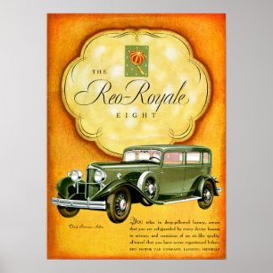 Reo Royale Acht ~  Automobile Advertentie Poster