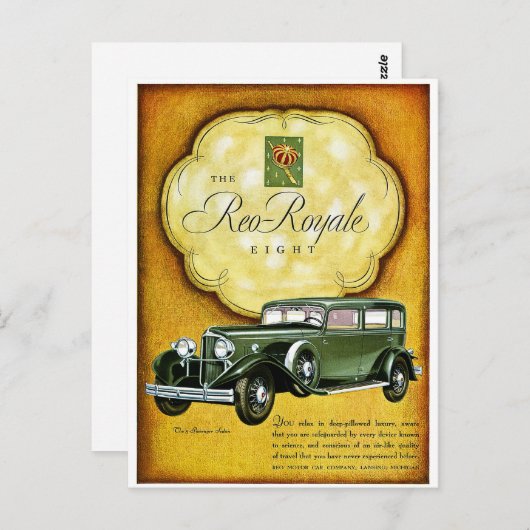 Reo Royale Eight Briefkaart (Voorkant / Achterkant)