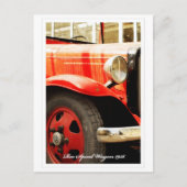 Reo Speed Wagon, Retro Fire Engine Briefkaart (Voorkant)