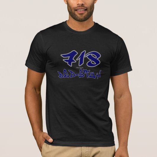 Rep Bed-Stuy (718) T-shirt (Voorkant)